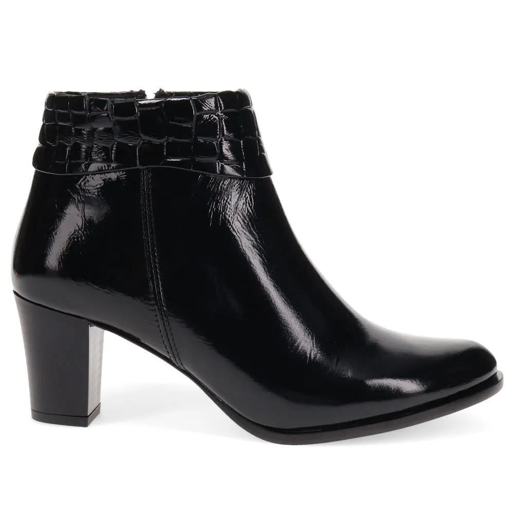 Block-Heeled Leather Ankle Boots - OZKAN40001 / 326 389