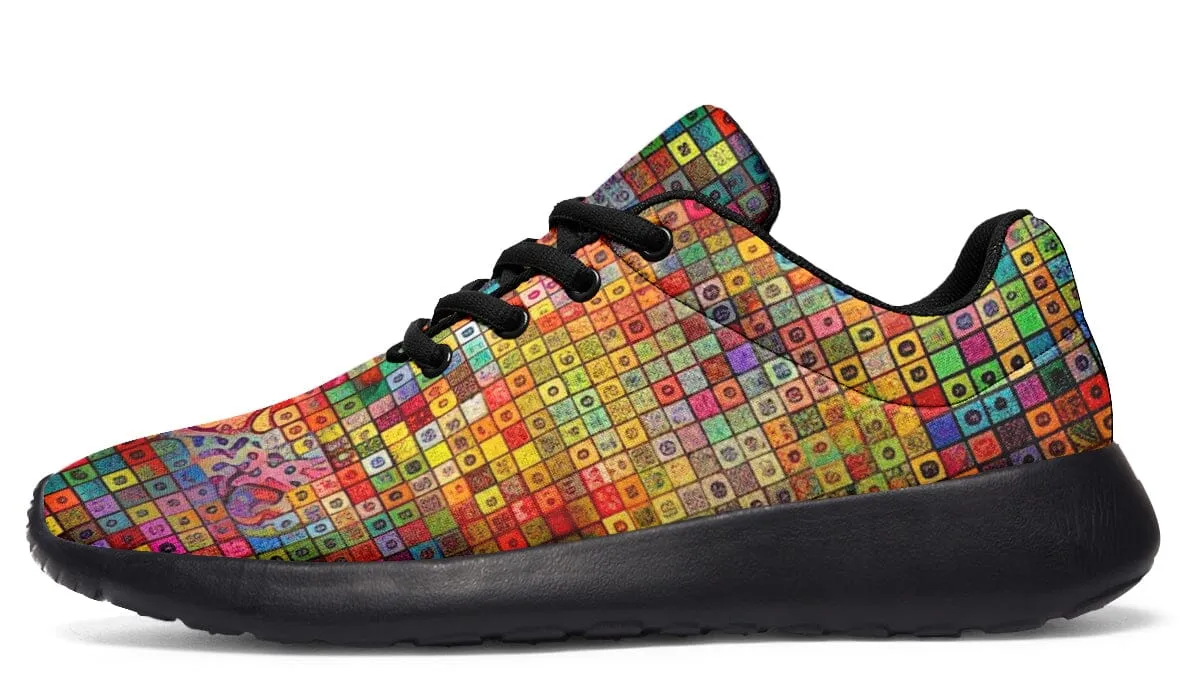 Blottered Grid Classic Sneakers