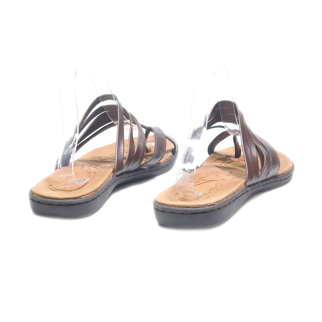 B.O.C Casual Sandals Leather Brown Colour For Men