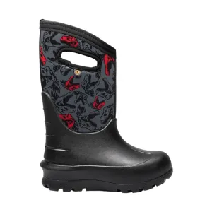 Bogs Kids' Neo-Classic Cool Dinos Rain Boot - Black