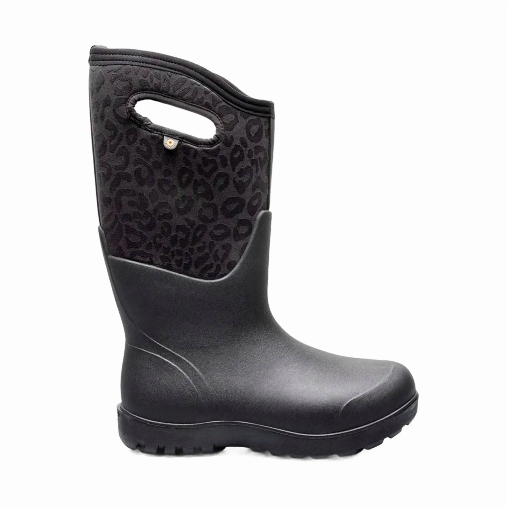 Bogs Women's Neo Classic Tonal Leopard Rain Boot - Black