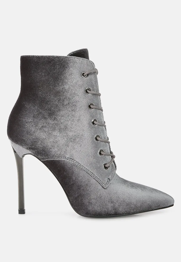 Bornsta Velvet High Heeled Velvet Boots