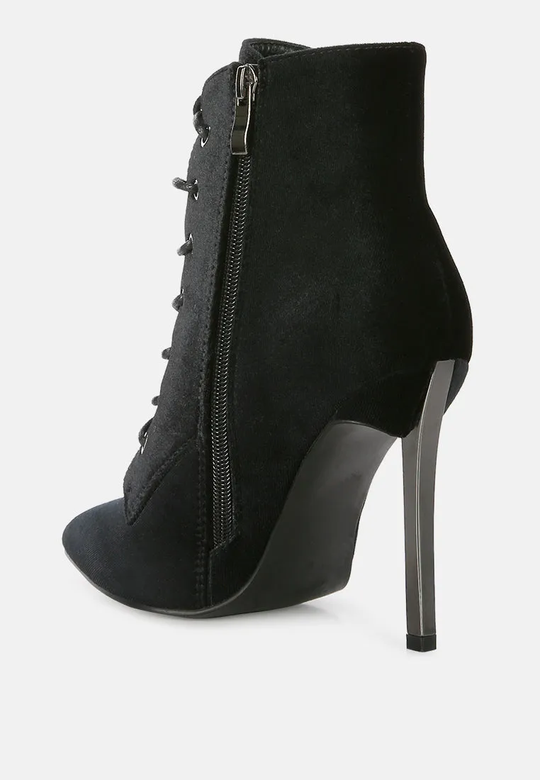 Bornsta Velvet High Heeled Velvet Boots