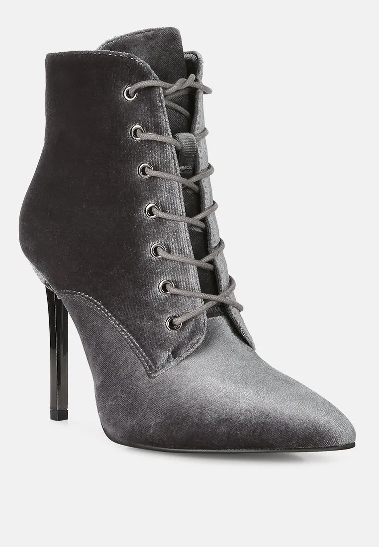 Bornsta Velvet High Heeled Velvet Boots