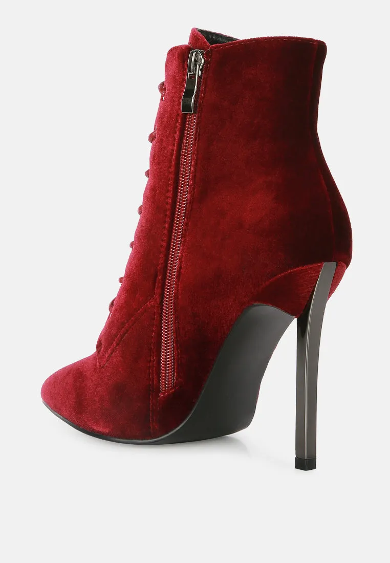 Bornsta Velvet High Heeled Velvet Boots