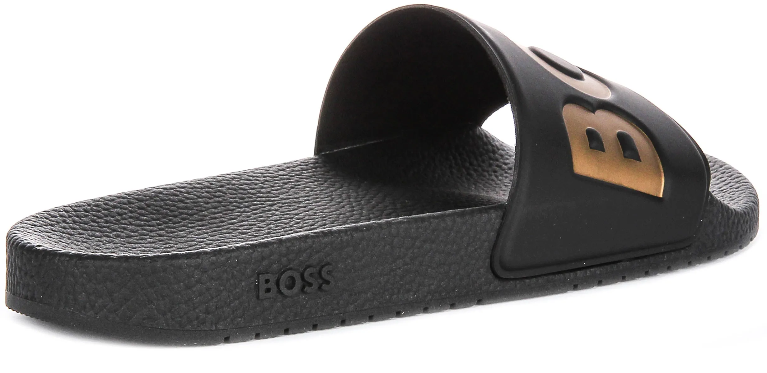 Boss Aryeh Slide In Black Gold