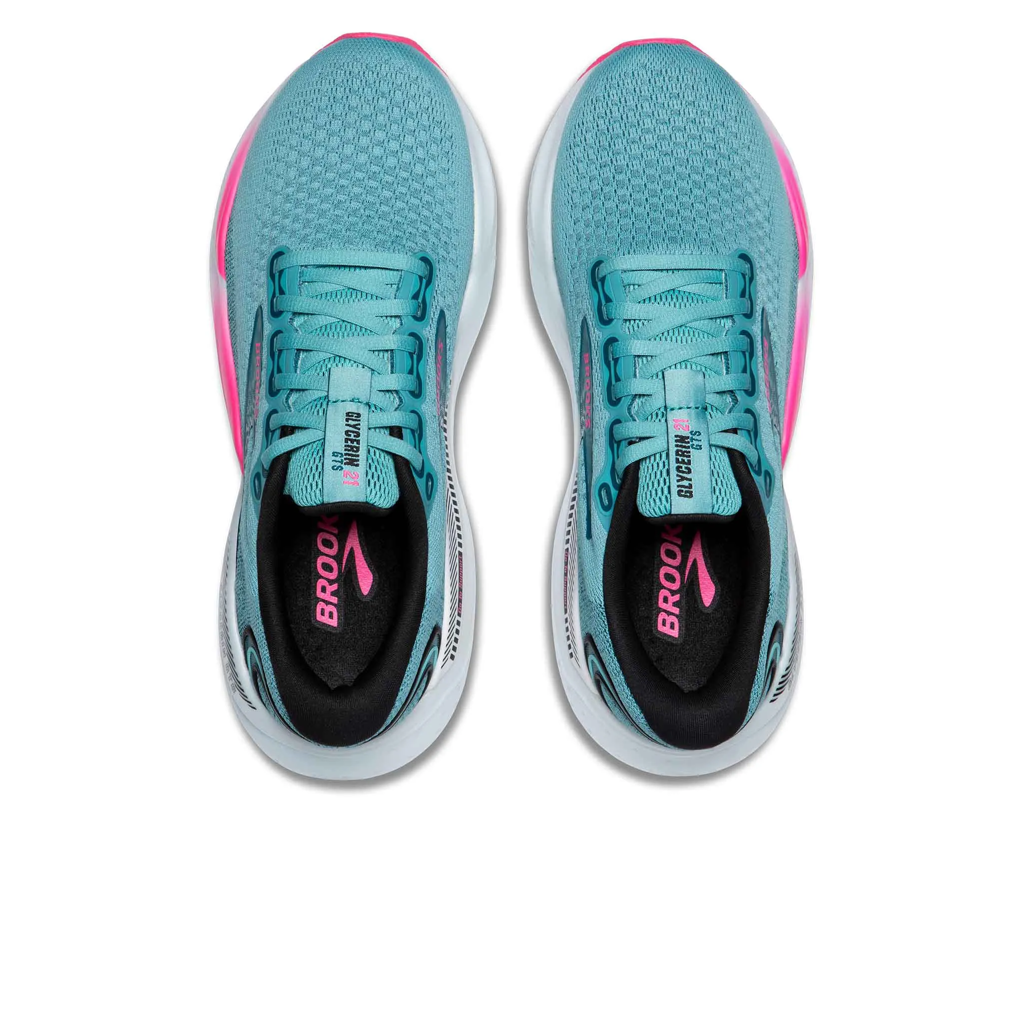 Brooks | Women's Glycerin GTS 21 Running Shoes - Moroccan Blue/Aqua/Pink