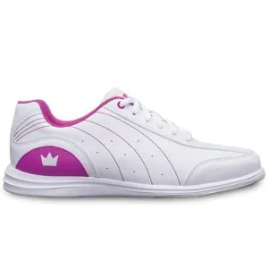 Brunswick Womens Mystic White Fuchsia Bowling Shoes