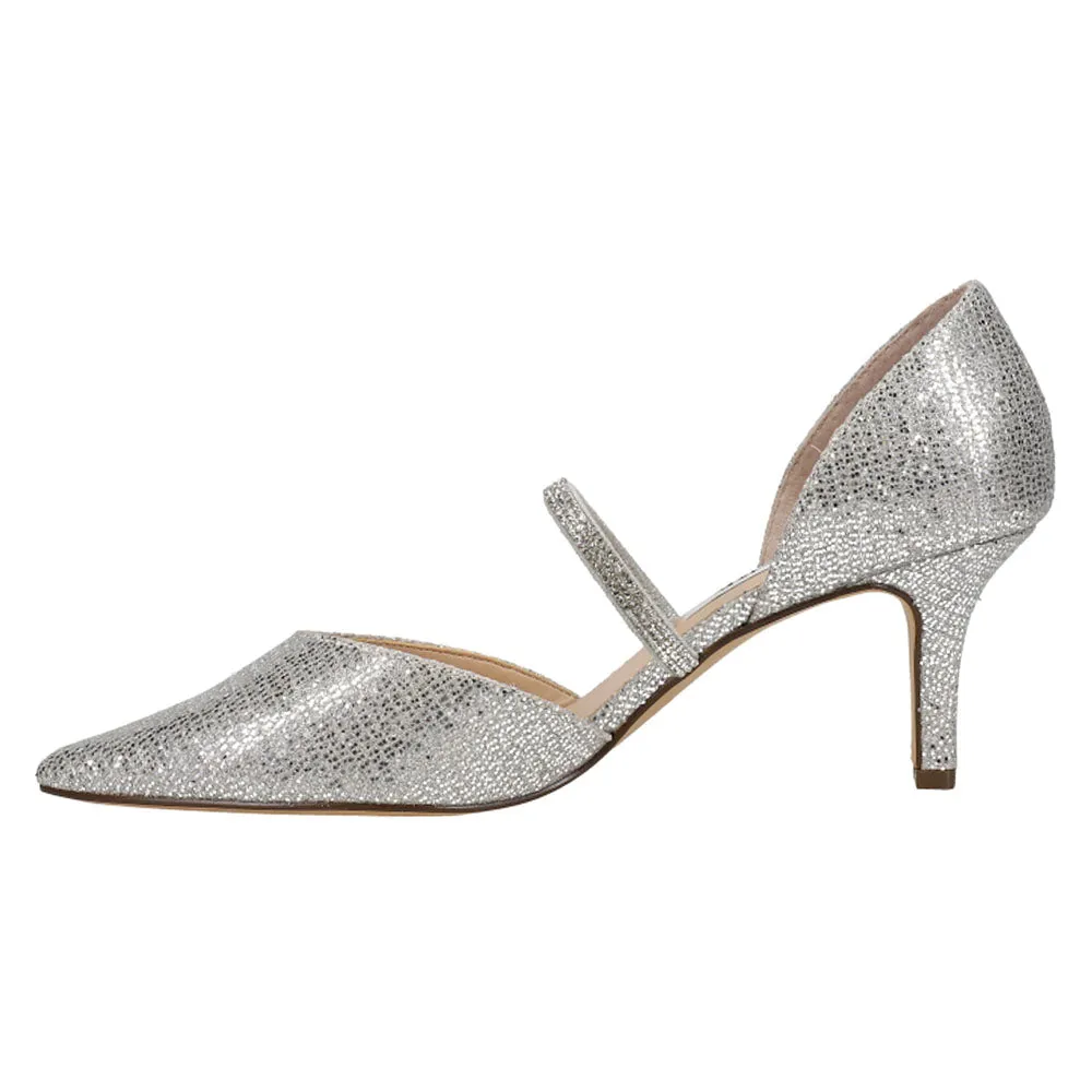 Brystol Metallic Glitter Pointed Toe Evening Pumps