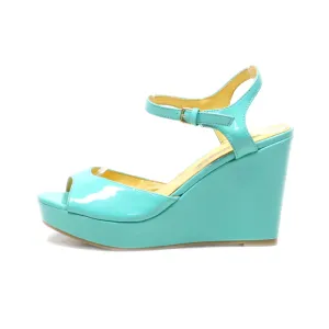 Buffalo Wedge Sandals Latex Green Colour For Women