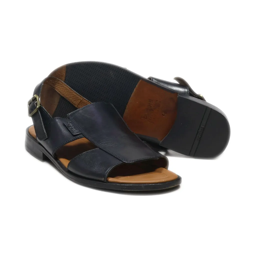 Bugatti Flat Sandals Leather Black Colour For Women