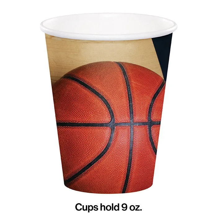 Bulk Basketball 9 oz Paper Cups (96 per Case)