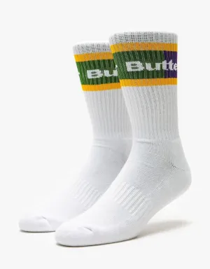 Butter Goods Court Socks - White