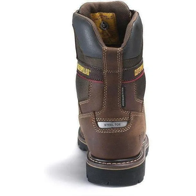 CAT Men's Alaska 2.0 8" Steel Toe TX Ins WP Work Boot Brown P90979