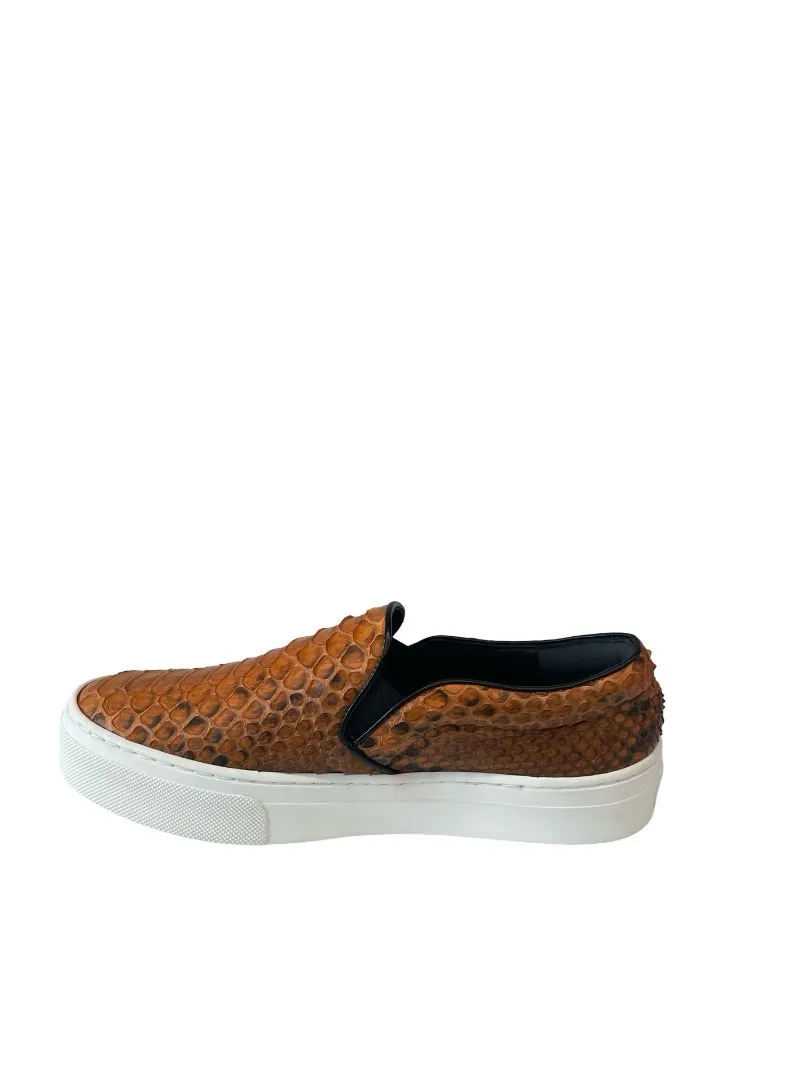 Celine Slip On Orange Python Skate Sneakers. Size: 36