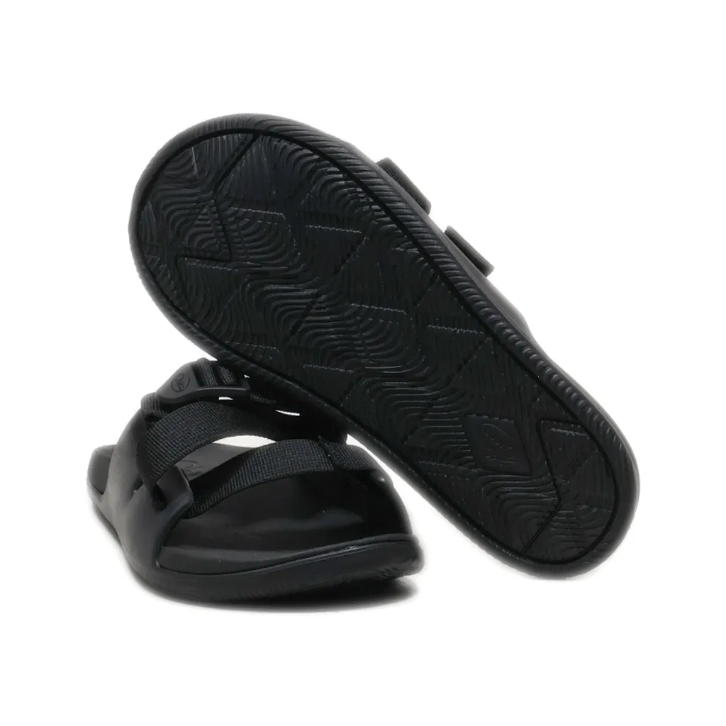 Chaco Flat Sandals Leather Black Colour For Women