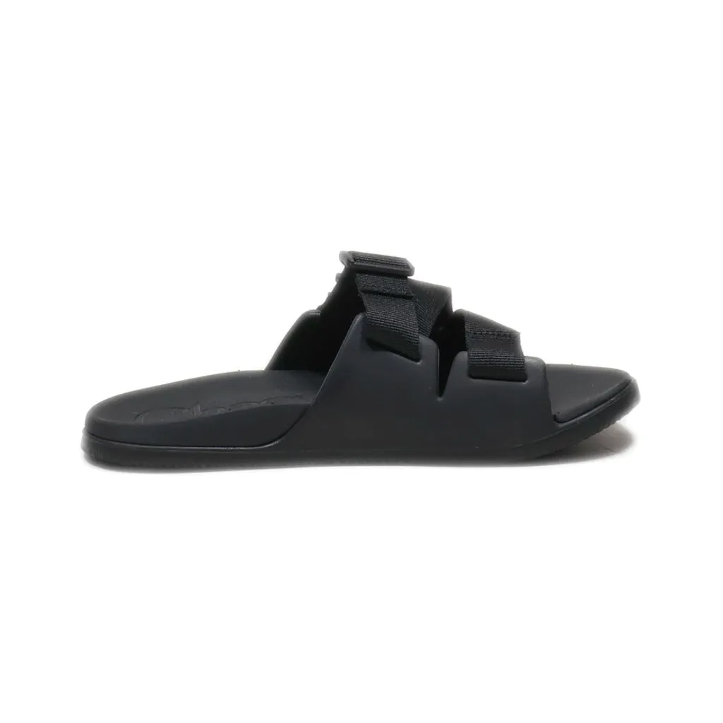 Chaco Flat Sandals Leather Black Colour For Women