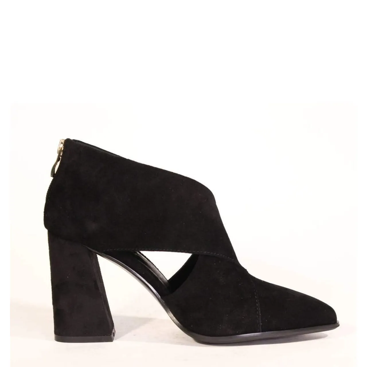 Christina Crossover Suede Booties