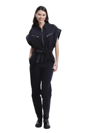 Clever Alice Denim One Piece Jumpsuit in Black