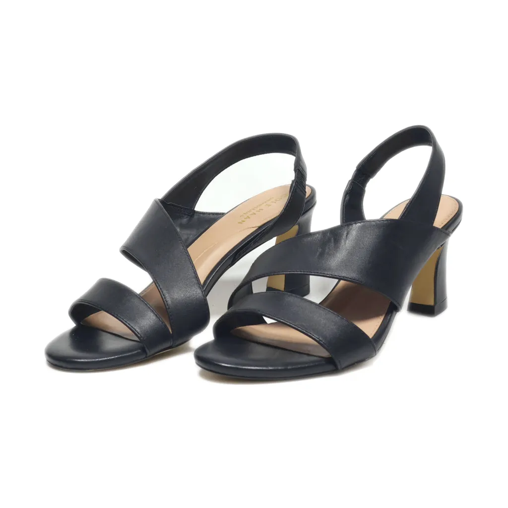 Cole Haan Mid-Heel Sandals Leather Black Colour For Women