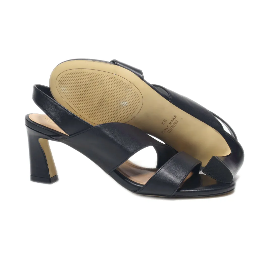 Cole Haan Mid-Heel Sandals Leather Black Colour For Women