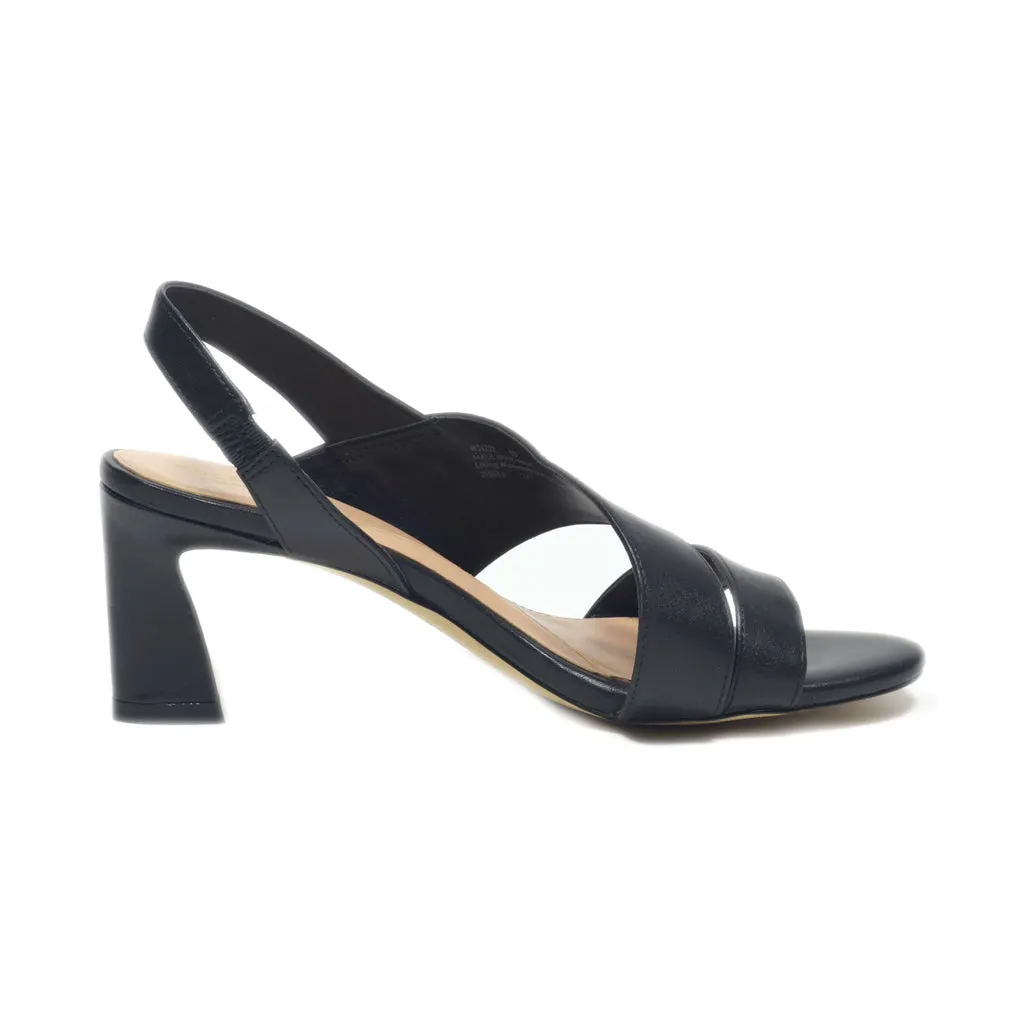 Cole Haan Mid-Heel Sandals Leather Black Colour For Women