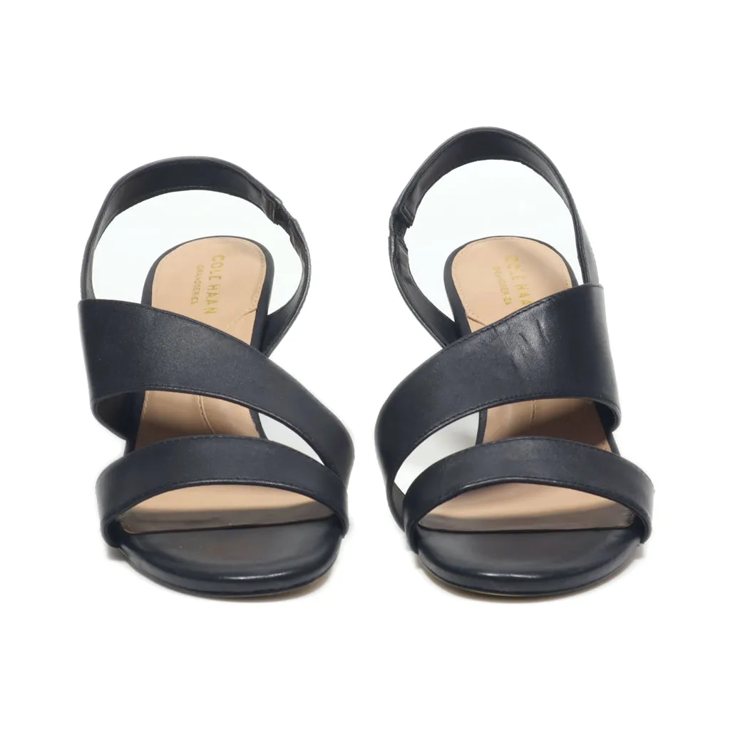 Cole Haan Mid-Heel Sandals Leather Black Colour For Women