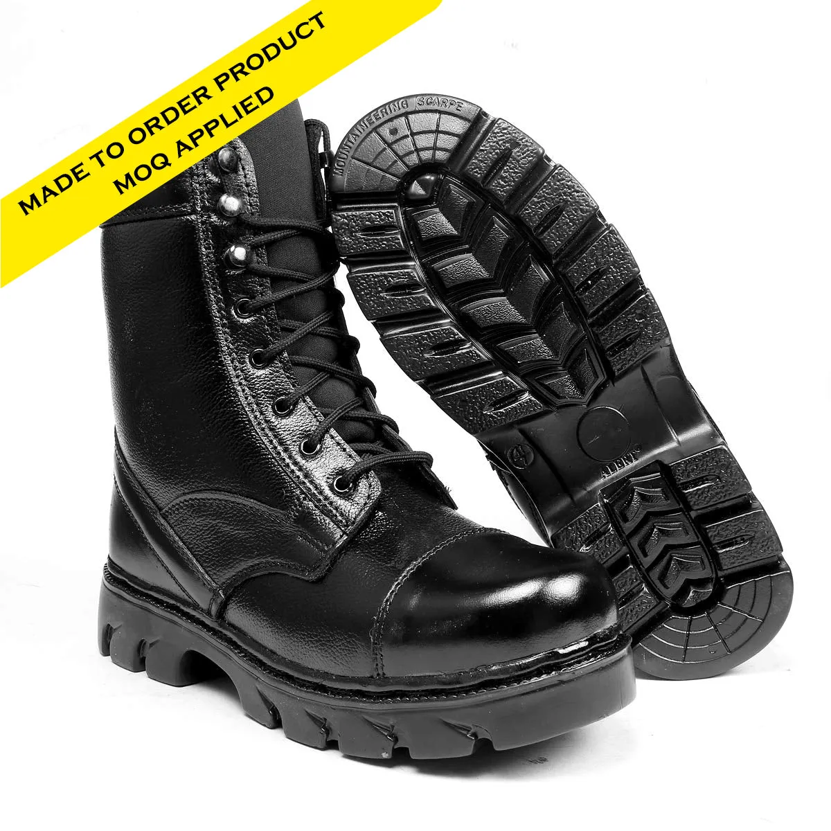 Commando Work Boots | Heavy-Duty Leather Boots | Oil & Acid Resistant | Slip Resistant | Lace-Up Closure | MOQ 100