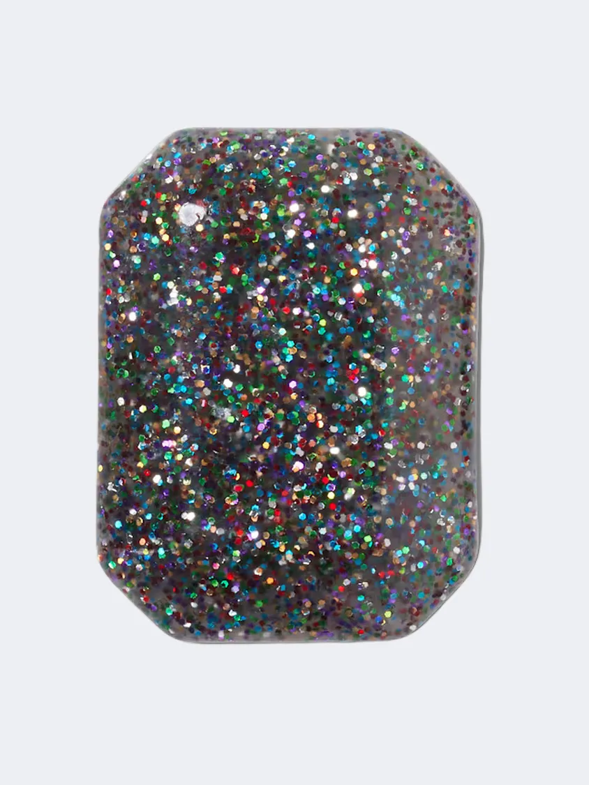 Crocs Black Rainbow Glitter Gem Unisex Lifestyle Pins Black/Multi