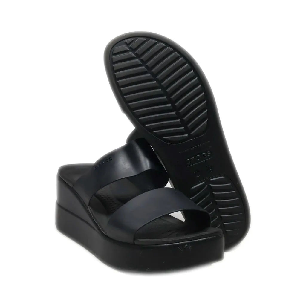 Crocs Brooklyn Mid Wedge Sandals Eva Black Colour For Women