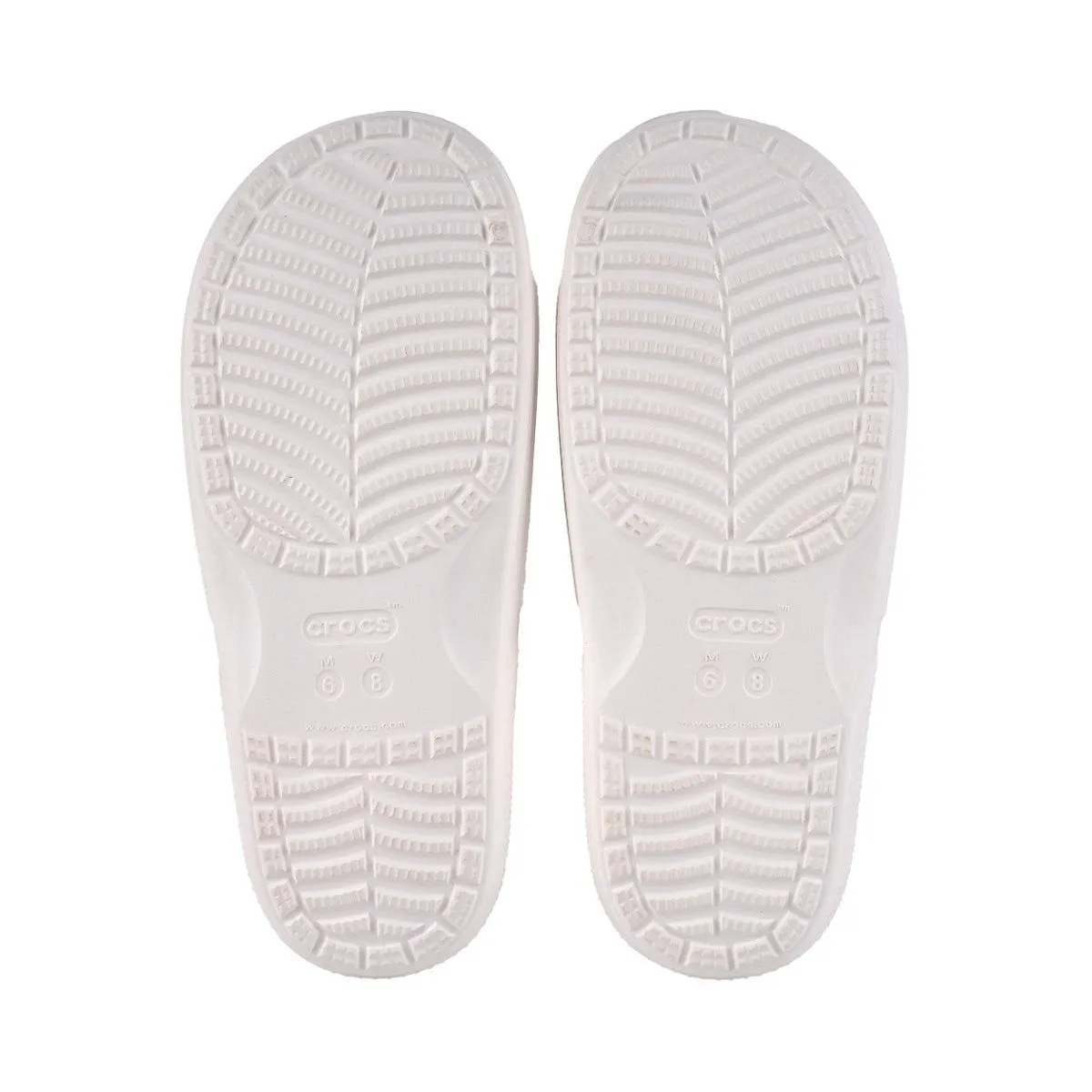 Crocs Classic Dye Mania Flat Sandals Rubber White Colour For Women