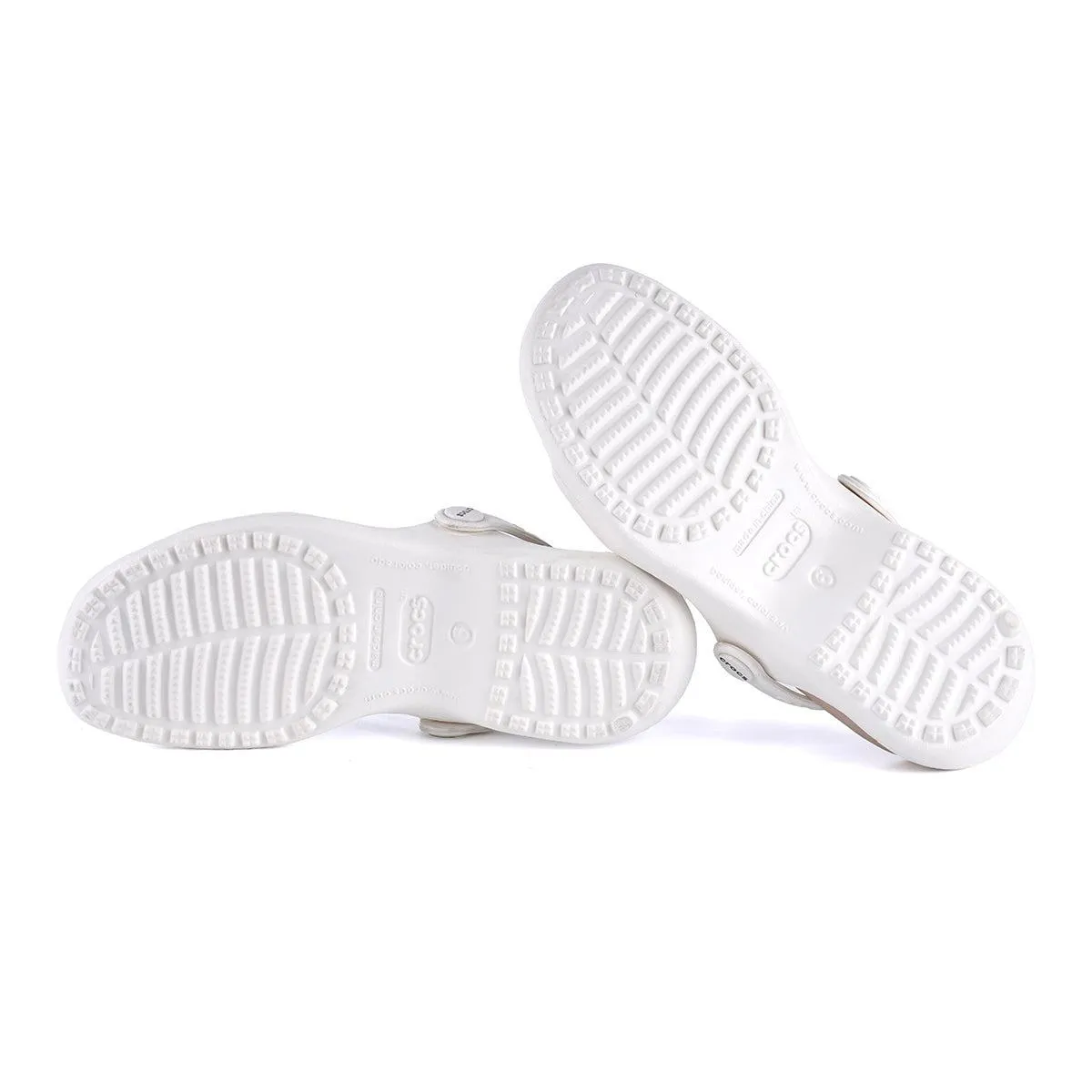 Crocs Cleo Strap Flat Sandals Rubber White Colour For Women