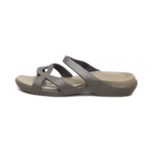 Crocs Meleen Twist Flat Sandals Eva Brown Colour For Women