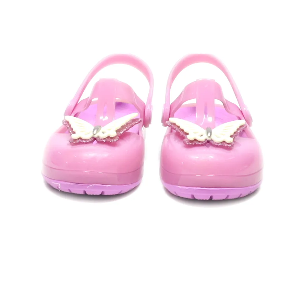 Crocs Small Crocs Pink Sandals Walkers Rubber Purple Colour For Kids