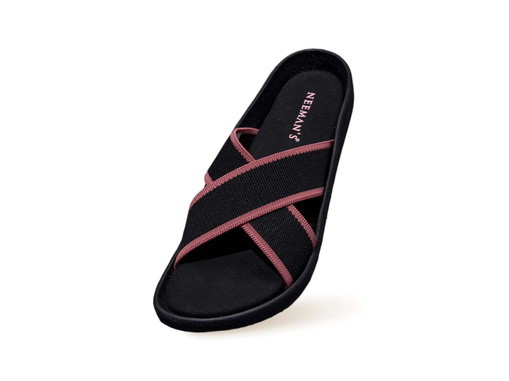 Cross Knit Sandals : Black