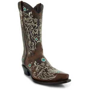 Dahlia Women's Vintage Floral Embroidered Cowgirl Boots M50042