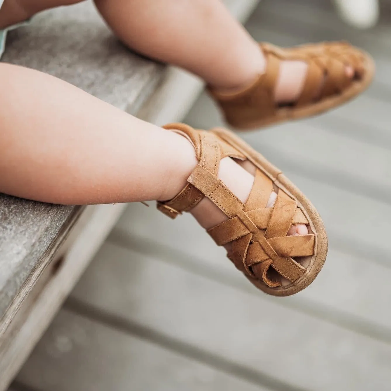 Desert Sand Closed Toe Sandal {Premium Leather}