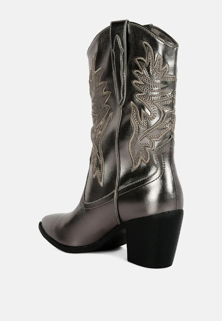 Dixom Western Cowboy Ankle Boots