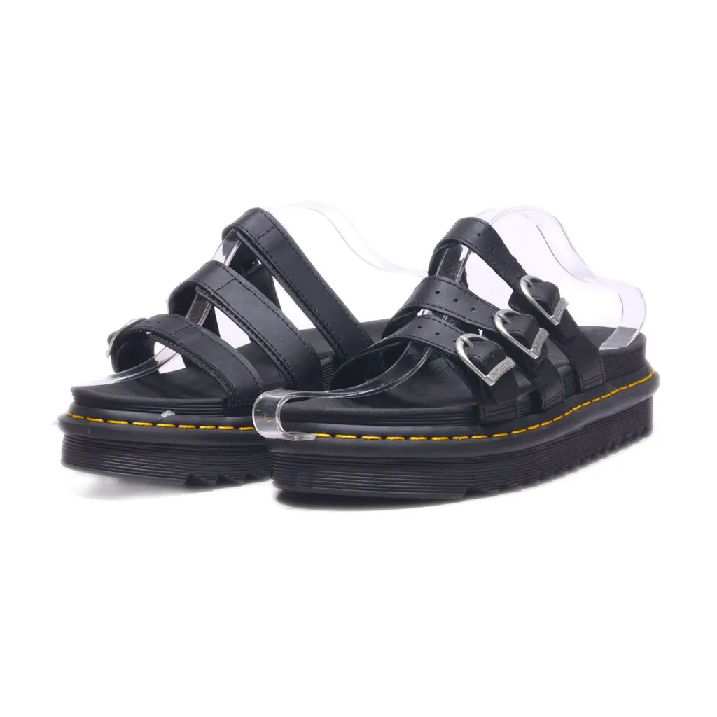 Dr. Martens Blaire Platform Sandals Leather Black Colour For Women