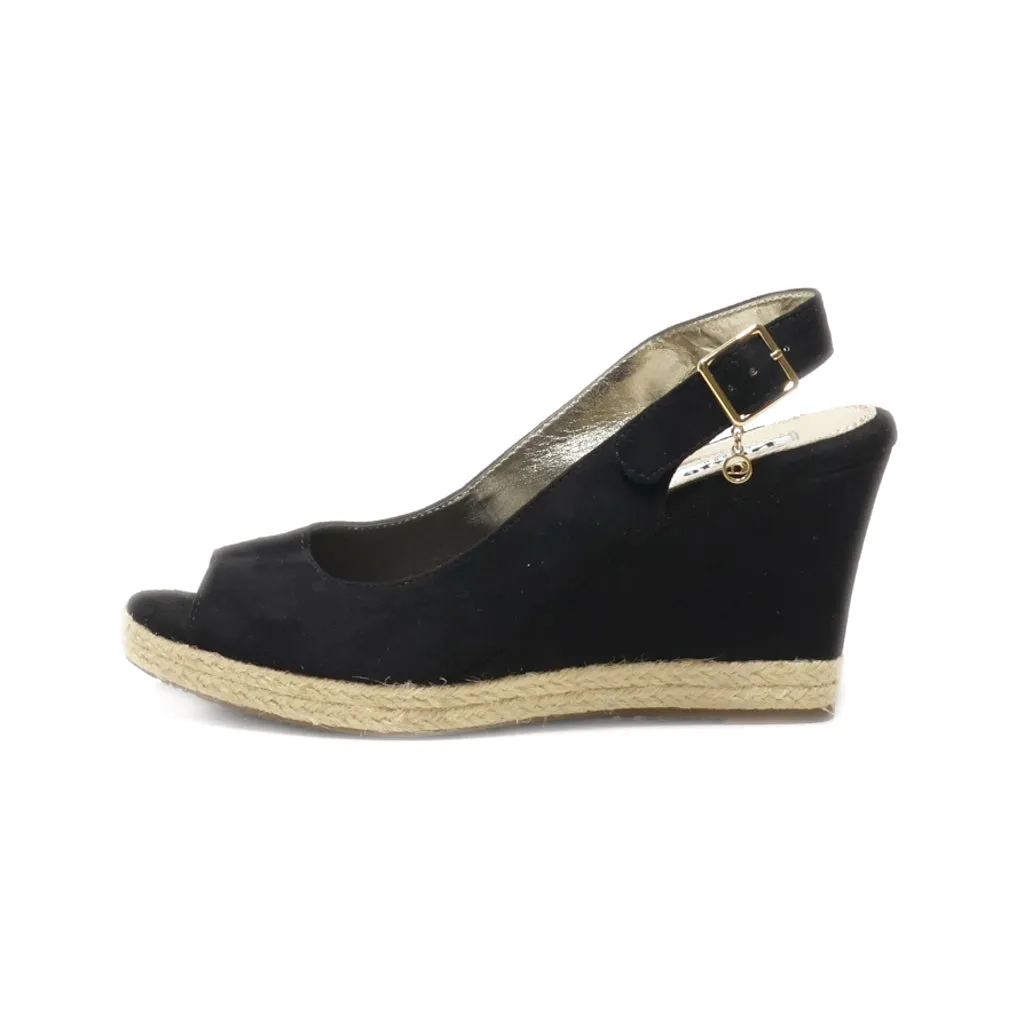 Dune London Klicks Wedge Sandals Suede Black Colour For Women