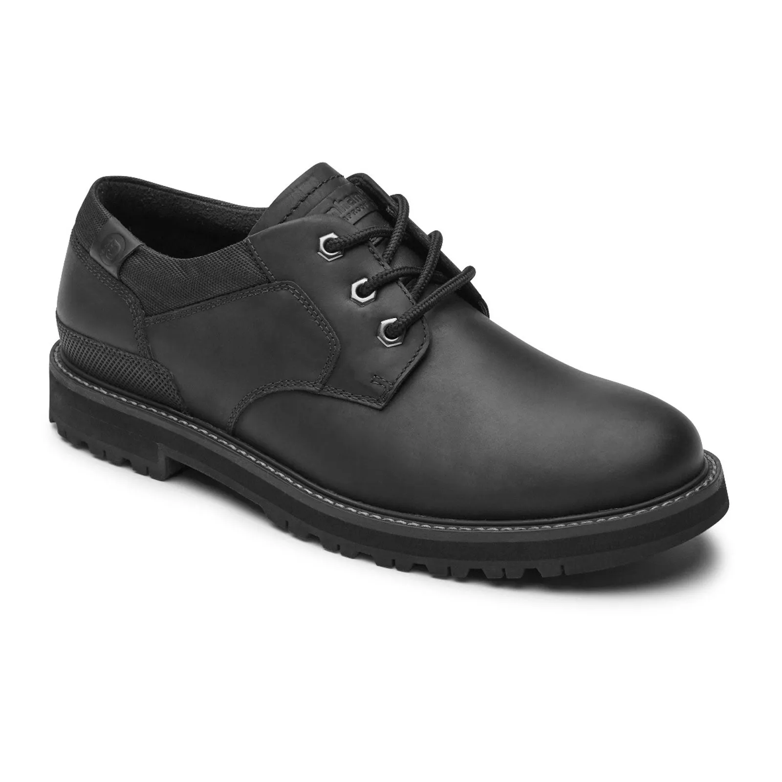 Dunham Byrne Plain Toe Oxford (Men) - Black Leather