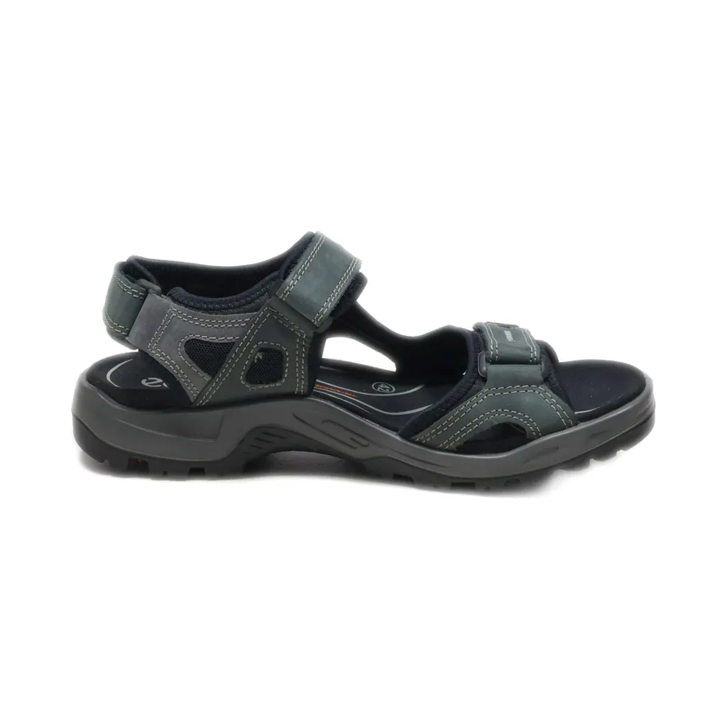 Ecco Casual Sandals Fabric Green Colour For Men