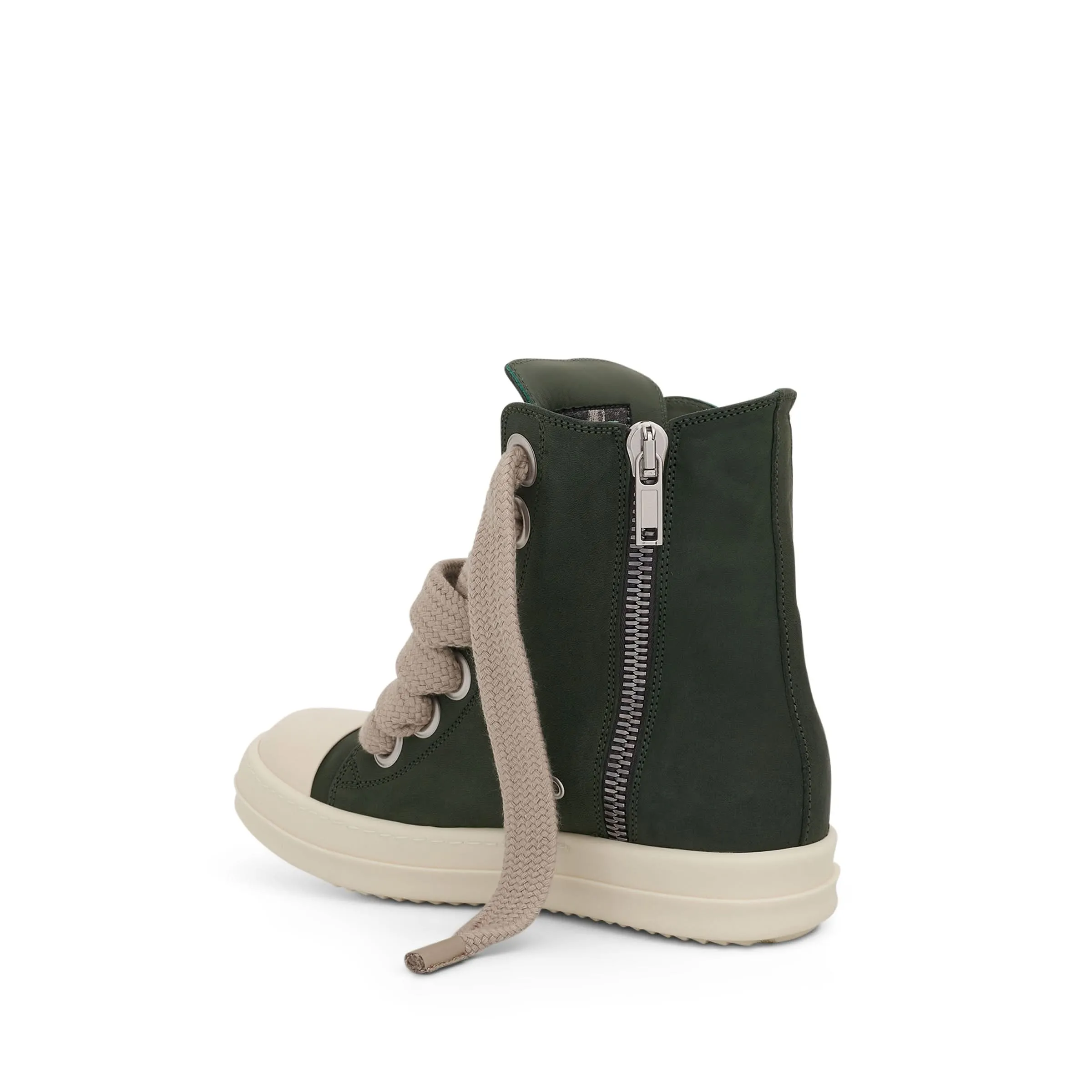 EDFU Leather Sneakers in Moss/Milk