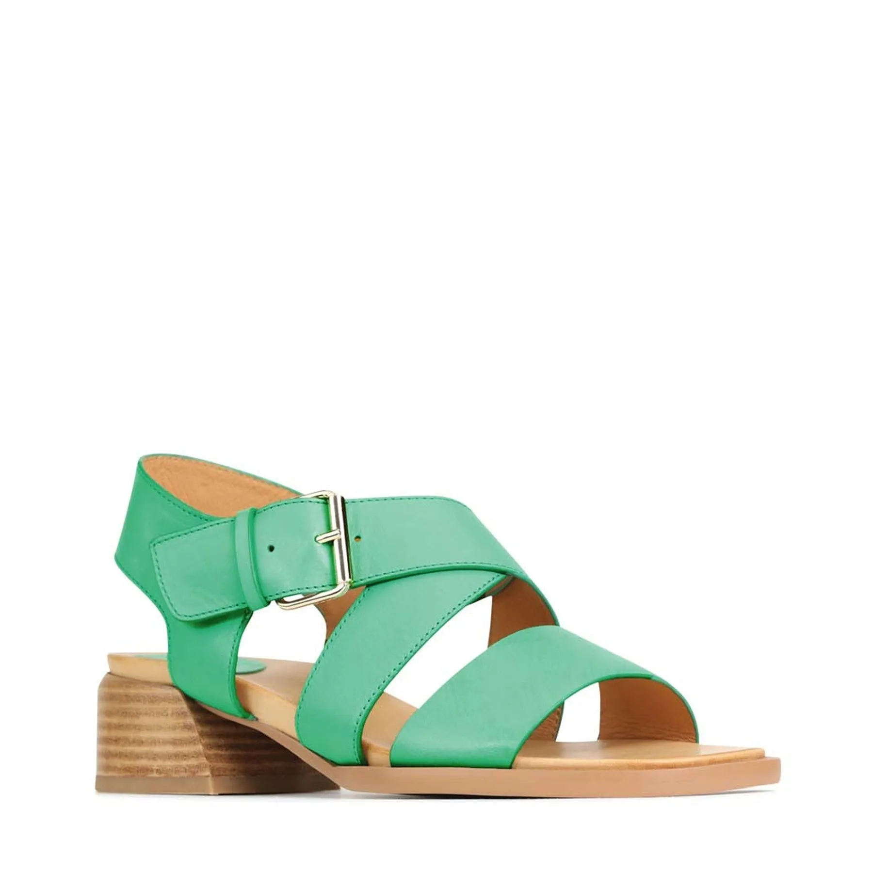 ELLI LEATHER ANKLE STRAP SANDALS