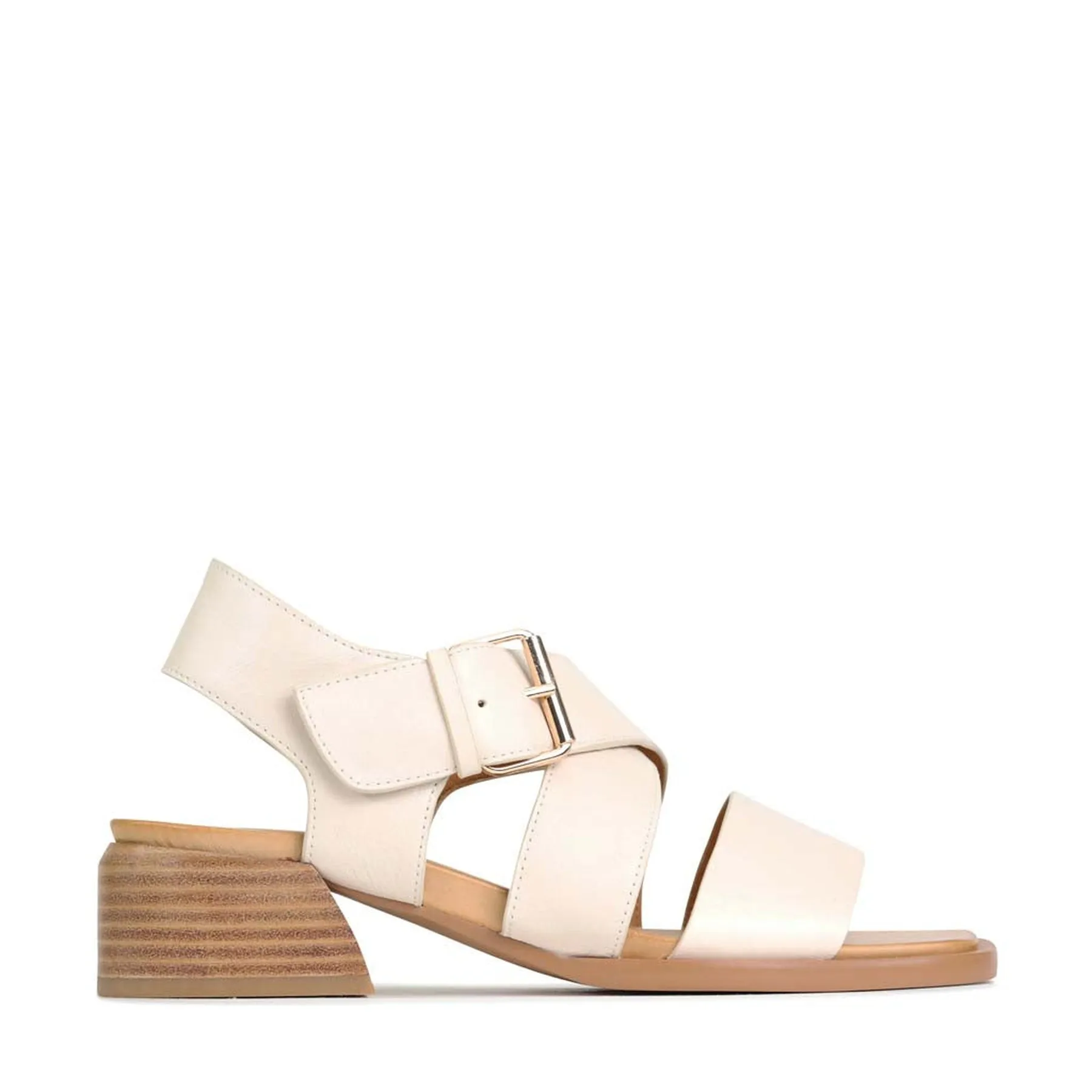 ELLI LEATHER ANKLE STRAP SANDALS