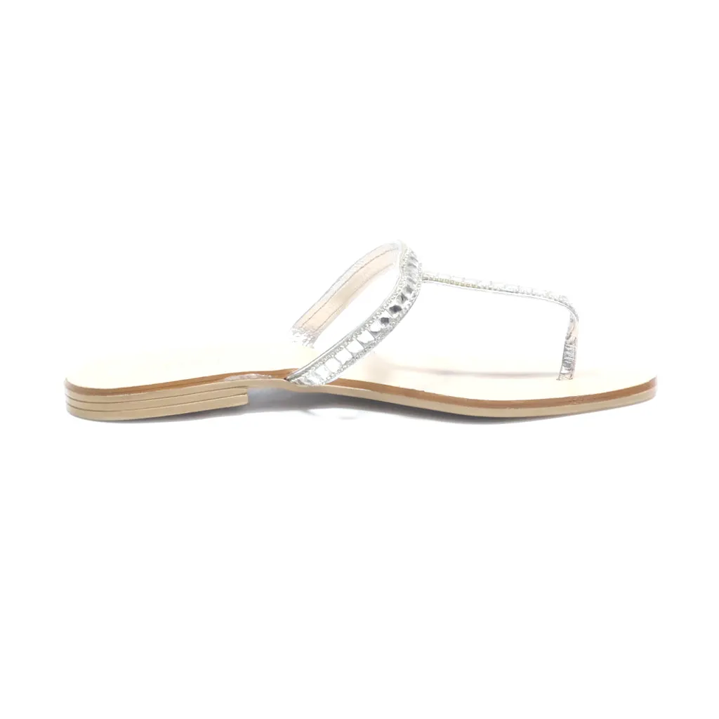 Esprit Flat Sandals Fabric Silver Colour For Women