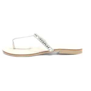 Esprit Flat Sandals Fabric Silver Colour For Women