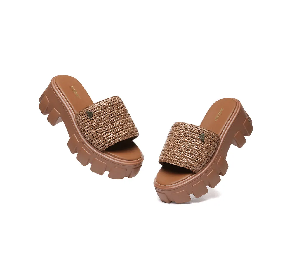 EVERAU® Women Woven Chunky Platform Sandals