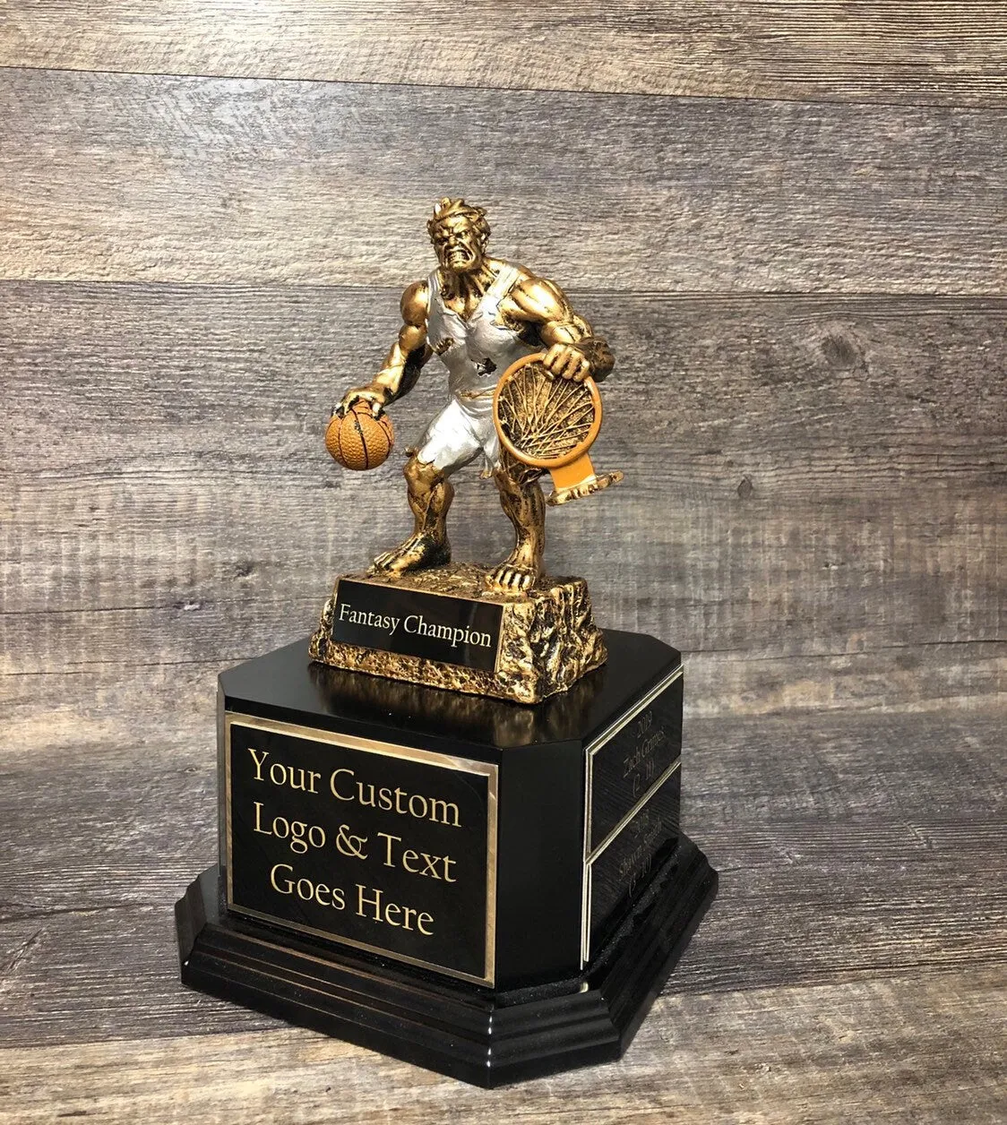 Fantasy Basketball Trophy Basketball Madness Beast Trophy 6 or 12  Perpetual Trophy League Bracket Winner Fantasy Basketball Award Trophy