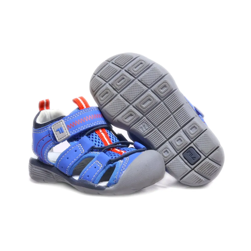 Fila Flat Sandals Fabric Blue Colour For Kids